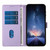 iPhone 18 Pro Max Tree Cat Embossed Flip Vegan Leather Phone Case - Purple