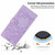 iPhone 18 Pro Max Tree Cat Embossed Flip Vegan Leather Phone Case - Purple