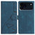 iPhone 18 Pro Max Triangles Embossed Leather Phone Case - Blue