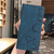 iPhone 18 Pro Max Triangles Embossed Leather Phone Case - Blue