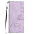 iPhone 18 Pro Max Triangles Embossed Leather Phone Case - Purple