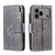 iPhone 18 Pro Max Tri-Fold 9-Card Wallets Leather Phone Case - Grey