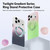iPhone 18 Pro Max Twilight Gradient 360 rotation Holder Magnetic Phone Case - Sky Cyan