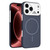 iPhone 18 Pro Max Ultra-thin Gold Armor PC Magnetic Phone Case - Carbon Gray
