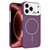 iPhone 18 Pro Max Ultra-thin Gold Armor PC Magnetic Phone Case - Purple