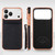 iPhone 18 Pro Max VIETAO Litchi Texture Wallet PU Phone Case with Lanyard - Black