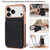 iPhone 18 Pro Max VIETAO Litchi Texture Wallet PU Phone Case with Lanyard - Black