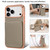 iPhone 18 Pro Max VIETAO Litchi Texture Wallet PU Phone Case with Lanyard - Grey