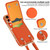 iPhone 18 Pro Max VIETAO Litchi Texture Wallet PU Phone Case with Lanyard - Orange