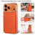 iPhone 18 Pro Max VIETAO Litchi Texture Wallet PU Phone Case with Lanyard - Orange