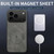 iPhone 18 Pro Max WANLONFENG Nappa Texture Magnetic Phone Case with 2pcs Screen Films - Black