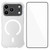 iPhone 18 Pro Max WANLONFENG Transparent Magnetic Four-Corner Shockproof TPU Phone Case with Screen Film - Transparent