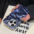 iPhone 18 Pro Max Water Ripple Electroplating Paint TPU Phone Case - Dark Blue