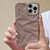 iPhone 18 Pro Max Water Ripple Electroplating Paint TPU Phone Case - Pink Brown