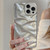 iPhone 18 Pro Max Water Ripple Electroplating Paint TPU Phone Case - Silver