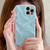 iPhone 18 Pro Max Water Ripple Electroplating Paint TPU Phone Case - Sky Blue