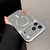iPhone 18 Pro Max Water Ripple PC Magnetic Vegan Leather Phone Case - Black