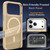 iPhone 18 Pro Max XDcase Metal Lens Frame Skin Feel Magnetic Phone Case - Gold