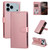iPhone 18 Pro / 17 Pro 3-Card Slots Multifunctional Leather Phone Case - Rose Gold