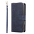 iPhone 18 Pro / 17 Pro 9 Card Slots Zipper Wallet Bag Leather Phone Case - Blue