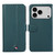 iPhone 18 Pro / 17 Pro ABEEL Delicate Texture Splicing RFID Leather Phone Case - Green