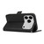 iPhone 18 Pro / 17 Pro ABEEL Side-Magnetic Litchi Pattern Leather RFID Phone Case - Black