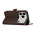 iPhone 18 Pro / 17 Pro ABEEL Side-Magnetic Litchi Pattern Leather RFID Phone Case - Brown