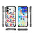iPhone 18 Pro / 17 Pro Acrylic Four-Corner Shockproof Heart Pattern Magnetic Phone Case - Black
