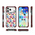 iPhone 18 Pro / 17 Pro Acrylic Four-Corner Shockproof Heart Pattern Magnetic Phone Case - Brown