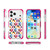 iPhone 18 Pro / 17 Pro Acrylic Four-Corner Shockproof Heart Pattern Magnetic Phone Case - Pink