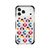 iPhone 18 Pro / 17 Pro Acrylic Four-Corner Shockproof Heart Pattern Magnetic Phone Case - Transparent Black