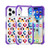 iPhone 18 Pro / 17 Pro Acrylic Four-Corner Shockproof Heart Pattern Phone Case - Purple