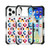 iPhone 18 Pro / 17 Pro Acrylic Four-Corner Shockproof Heart Pattern Phone Case - Transparent Black