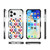 iPhone 18 Pro / 17 Pro Acrylic Four-Corner Shockproof Heart Pattern Phone Case - Transparent Black