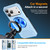 iPhone 18 Pro / 17 Pro Alloy Rotating Holder MagSafe Shockproof Phone Case - Sky Blue