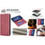 iPhone 18 Pro / 17 Pro BINFEN COLOR Calfskin Texture Magnetic RFID Vegan Leather Phone Case - Red