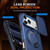 iPhone 18 Pro / 17 Pro Camera Sliding Shield Magnetic Rotation Holder Phone Case - Blue