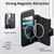 iPhone 18 Pro / 17 Pro CaseNeo Finger Grip Strap MagSafe Leather Phone Case - Black