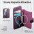 iPhone 18 Pro / 17 Pro CaseNeo Finger Grip Strap MagSafe Leather Phone Case - Purple