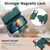 iPhone 18 Pro / 17 Pro CaseNeo MagSafe RFID Anti-theft Zipper Wallet Retro Leather Phone Case - Green