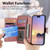 iPhone 18 Pro / 17 Pro CaseNeo MagSafe RFID Anti-theft Zipper Wallet Retro Leather Phone Case - Pink