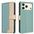 iPhone 18 Pro / 17 Pro Color Matching RFID Anti-theft Leather Phone Case - Green