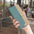iPhone 18 Pro / 17 Pro Color Matching RFID Anti-theft Leather Phone Case - Green