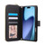 iPhone 18 Pro / 17 Pro Crossbody Rhombic Zipper Tower Buckle Leather Phone Case with Lanyard - Black
