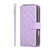 iPhone 18 Pro / 17 Pro Crossbody Rhombic Zipper Tower Buckle Leather Phone Case with Lanyard - Purple