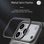 iPhone 18 Pro / 17 Pro Detachable Back Panel Aluminum Alloy Frame Shockproof Magnetic Phone Case - Black