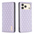 iPhone 18 Pro / 17 Pro Diamond Lattice Magnetic Leather Flip Phone Case - Purple