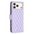 iPhone 18 Pro / 17 Pro Diamond Lattice Wallet Flip Leather Phone Case - Purple