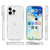 iPhone 18 Pro / 17 Pro Dual Color Clear Glitter TPU + TPE Full Coverage Phone Case - Blue