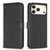 iPhone 18 Pro / 17 Pro Four-leaf Embossed Leather Phone Case - Black